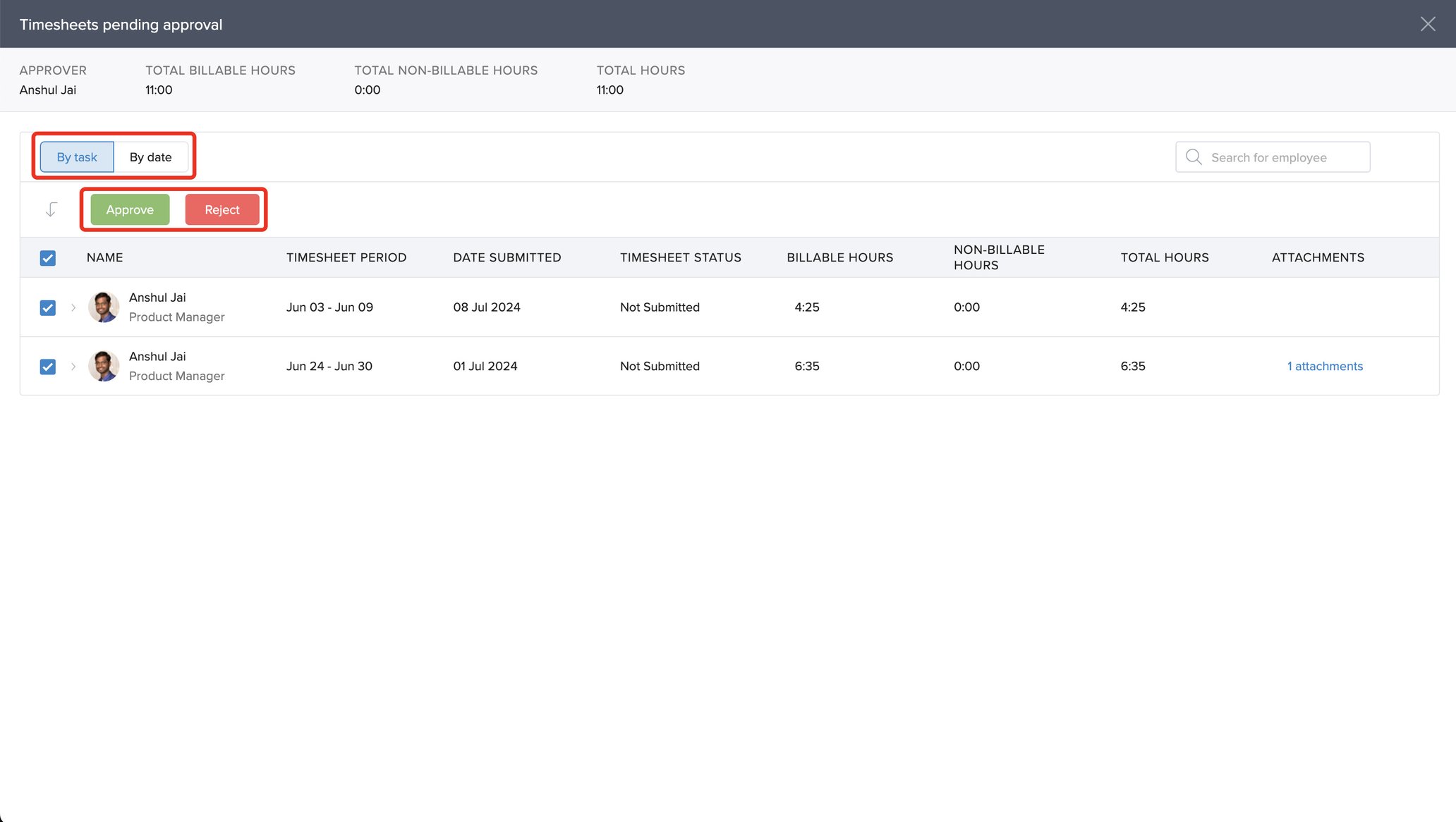 Managing Timesheet Approvals in Keka PSA