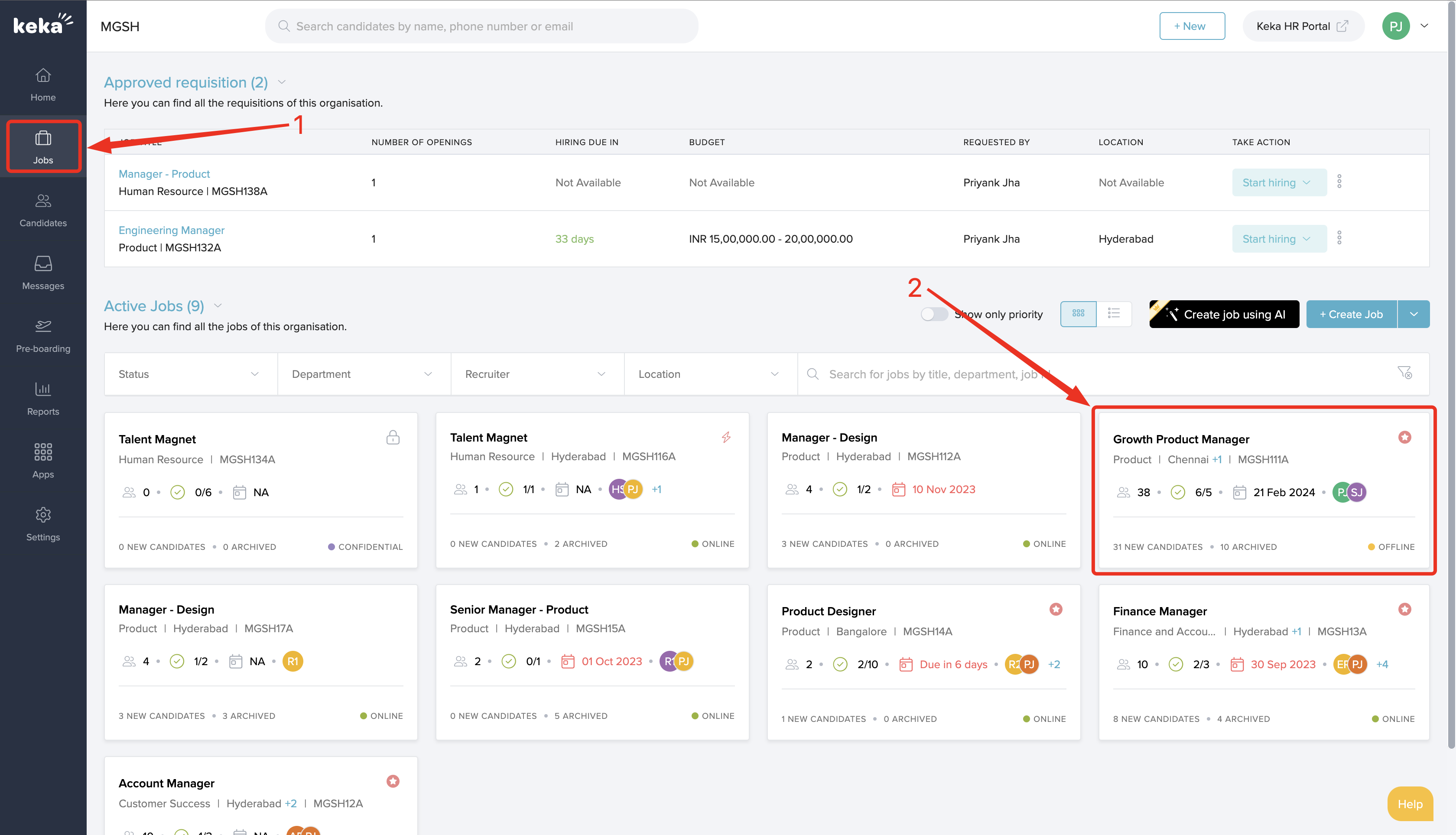 Managing the selection process on Keka Hire